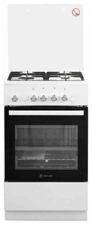 De Luxe 5040.42г(кр)чр белый Газовая плита