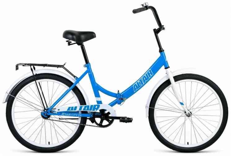 Велосипед ALTAIR CITY 24 (рост 16" 1ск. скл.) 2020-2021, красный/голубой