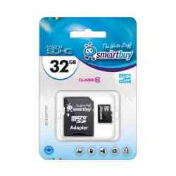 SMARTBUY MicroSDHC 32Gb Class10 + Адаптер RTL