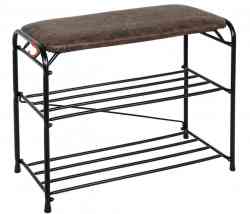 Полка д/обуви 3-х полочная 60см с сидением черн ПДОсС 89 Ч (5)