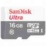 SANDISK MicroSDHC 16Gb Ultra, Class10 UHS-I 80Mb/s + Адаптер, RTL