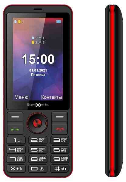 TEXET TM-321 черный-красный