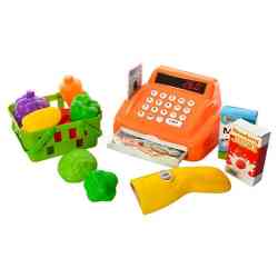 Касса с набором продуктов в корзинке, свет, звук, кор. 8324/634092 (1)