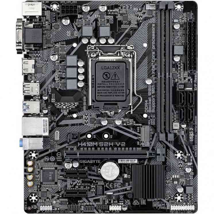 GIGABYTE H410M S2H V2 2.1 Soc-1200 Intel Q470 2xDDR4 mATX Мат.плата