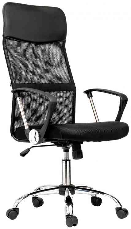 BRABIX "Flash MG-302", с подлокотниками, хром, черное, 530867 кресло