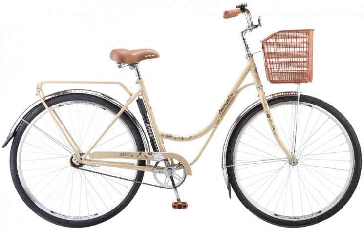 Велосипед 28" 1ск Navigator 325 (рама 20") слонов-кость/корич корзина пластик