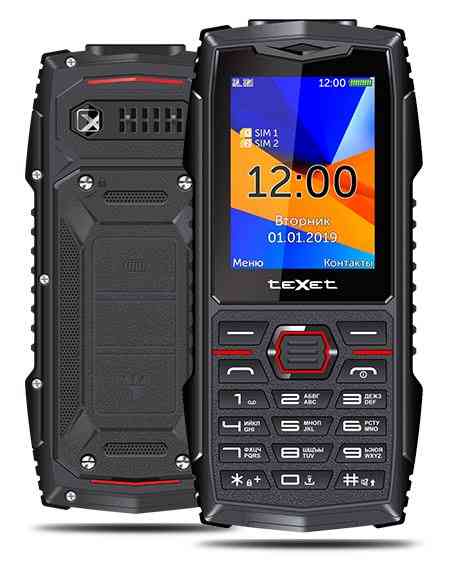 teXet TM-519R черный-красный мобильный телефон