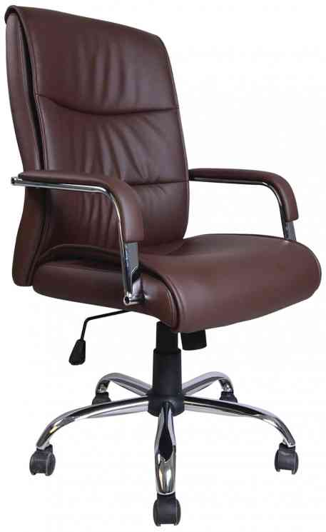 BRABIX "Space EX-508", экокожа, хром, коричневое, 531164 кресло офисное