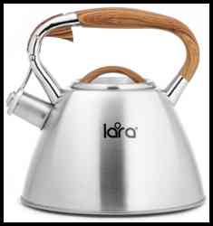 LARA LR00-66 (зеркальный) 2,8л, свисток, индукционное капсулированное дно, ручка 'soft-t Чайник