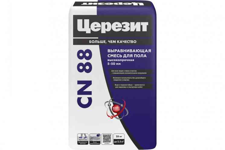 Смесь для пола стяжка СN 88 Церезит (25кг) 5-50 мм