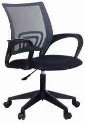 BRABIX "Fly MG-396", с подлокотниками, сетка, серое/черное, 532085 кресло