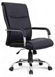 BRABIX "Space EX-508", экокожа, хром, черное, 530860 кресло офисное