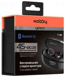 Nobby Expert T-110, NBE-BH-50-03 Bluetooth-наушники (вкладыши), черный с золотом