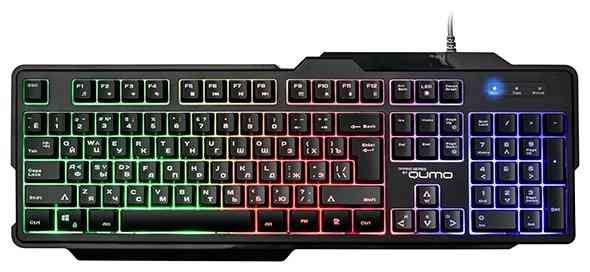 Qumo Cobra K30, , 104 клавиши, подсветка радужная, плетеный кабель клавиатура