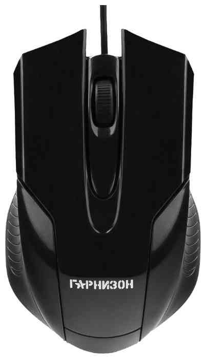 ГАРНИЗОН GM-210, USB, чип- Х, черный, 1000 DPI, 2кн.+колесо-кнопка мышь