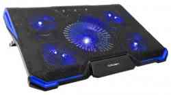 Охлаждающая подставка CROWN CMLS-k331 blue LED (до 19', 1*D140 + 4*D80, 7 уровней наклона, регулятор