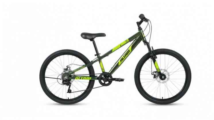 Велосипед ALTAIR AL 24 D (рост 12" 7ск.) 2020-2021, зеленый