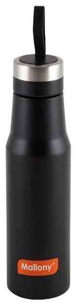 Спортивный термос-бутылка с силиконовым ремнем для переноски серия NERO 0,5 л тм Mallony (12)